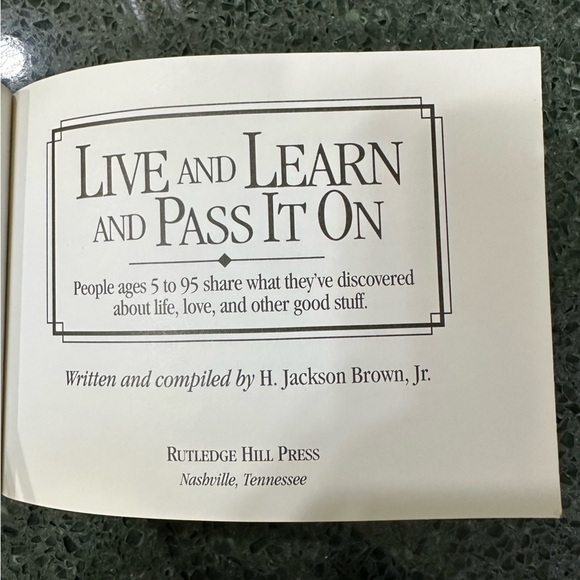 FINAL SALE Live and Learn and Pass It On Inspirational Funny Book of Quotes - Picture 4 of 7